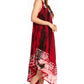Sakkas Alexis Embroidered Long Sleeveless Floral Caftan Dress / Cover Up