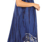 Sakkas Alexis Embroidered Long Sleeveless Floral Caftan Dress / Cover Up