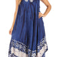 Sakkas Alexis Embroidered Long Sleeveless Floral Caftan Dress / Cover Up