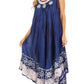 Sakkas Alexis Embroidered Long Sleeveless Floral Caftan Dress / Cover Up