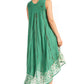 Sakkas Alexis Embroidered Long Sleeveless Floral Caftan Dress / Cover Up