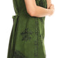 Sakkas Sudha Stonewash Embroidery Mid Length Adjustable dress