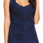Sakkas Sudha Stonewash Embroidery Mid Length Adjustable dress