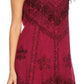 Sakkas Sudha Stonewash Embroidery Mid Length Adjustable dress