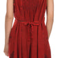 Sakkas Sudha Stonewash Embroidery Mid Length Adjustable dress