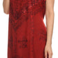 Sakkas Sudha Stonewash Embroidery Mid Length Adjustable dress