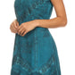 Sakkas Sudha Stonewash Embroidery Mid Length Adjustable dress
