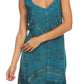 Sakkas Sudha Stonewash Embroidery Mid Length Adjustable dress