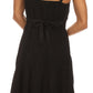Sakkas Lacey Stonewashed Embroidered Silver Threaded Spaghetti Strap Dress