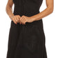 Sakkas Lacey Stonewashed Embroidered Silver Threaded Spaghetti Strap Dress