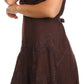 Sakkas Lacey Stonewashed Embroidered Silver Threaded Spaghetti Strap Dress