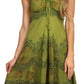 Sakkas Lacey Stonewashed Embroidered Silver Threaded Spaghetti Strap Dress