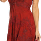 Sakkas Lacey Stonewashed Embroidered Silver Threaded Spaghetti Strap Dress