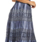 Sakkas Laney Tie Dye Lace Smocked Empire Waist Long Picot Hem Dress