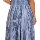 Sakkas Melissa Two Tone Dyed Tiered Smocked Waist Long Dress With Short Sleeves