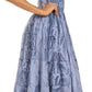 Sakkas Melissa Two Tone Dyed Tiered Smocked Waist Long Dress With Short Sleeves