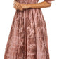 Sakkas Melissa Two Tone Dyed Tiered Smocked Waist Long Dress With Short Sleeves