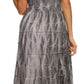 Sakkas Melissa Two Tone Dyed Tiered Smocked Waist Long Dress With Short Sleeves