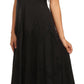 Sakkas Iris Plaid Stonewashed Rayon Embroidered Adjustable Spaghetti Straps Dress
