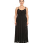 Sakkas Allie Stonewashed Embroidered Adjustable Spaghetti Straps Long Dress