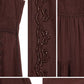 Sakkas Allie Stonewashed Embroidered Adjustable Spaghetti Straps Long Dress