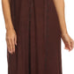 Sakkas Allie Stonewashed Embroidered Adjustable Spaghetti Straps Long Dress