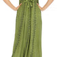 Sakkas Allie Stonewashed Embroidered Adjustable Spaghetti Straps Long Dress