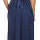 Sakkas Allie Stonewashed Embroidered Adjustable Spaghetti Straps Long Dress
