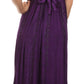 Sakkas Allie Stonewashed Embroidered Adjustable Spaghetti Straps Long Dress
