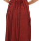 Sakkas Allie Stonewashed Embroidered Adjustable Spaghetti Straps Long Dress