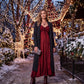 Sakkas Allie Stonewashed Embroidered Adjustable Spaghetti Straps Long Dress