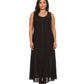 Sakkas Maya Floral Embroidered Sleeveless Button Up Rayon Dress