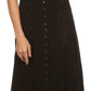 Sakkas Maya Floral Embroidered Sleeveless Button Up Rayon Dress