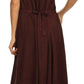Sakkas Maya Floral Embroidered Sleeveless Button Up Rayon Dress