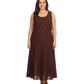 Sakkas Maya Floral Embroidered Sleeveless Button Up Rayon Dress