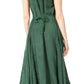 Sakkas Maya Floral Embroidered Sleeveless Button Up Rayon Dress