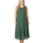 Sakkas Maya Floral Embroidered Sleeveless Button Up Rayon Dress