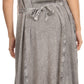 Sakkas Maya Floral Embroidered Sleeveless Button Up Rayon Dress