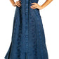 Sakkas Maya Floral Embroidered Sleeveless Button Up Rayon Dress