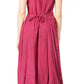 Sakkas Maya Floral Embroidered Sleeveless Button Up Rayon Dress