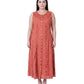 Sakkas Maya Floral Embroidered Sleeveless Button Up Rayon Dress
