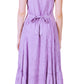 Sakkas Maya Floral Embroidered Sleeveless Button Up Rayon Dress