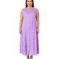 Sakkas Maya Floral Embroidered Sleeveless Button Up Rayon Dress