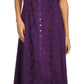 Sakkas Maya Floral Embroidered Sleeveless Button Up Rayon Dress