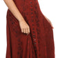 Sakkas Maya Floral Embroidered Sleeveless Button Up Rayon Dress
