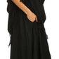 Sakkas Emma Relaxed Fit Scoop Neck Double Layered with Fringe Tank Dress