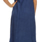 Sakkas Emma Relaxed Fit Scoop Neck Double Layered with Fringe Tank Dress