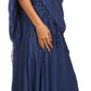 Sakkas Emma Relaxed Fit Scoop Neck Double Layered with Fringe Tank Dress