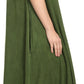 Sakkas Emma Relaxed Fit Scoop Neck Double Layered with Fringe Tank Dress