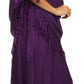 Sakkas Emma Relaxed Fit Scoop Neck Double Layered with Fringe Tank Dress